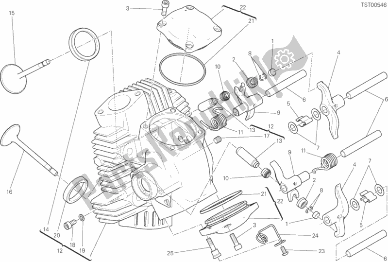 Toutes les pièces pour le Tête Horizontale du Ducati Scrambler Icon Thailand 803 2018